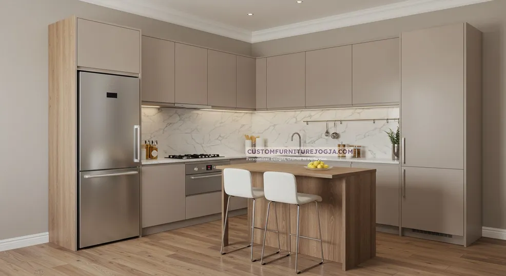 Jasa Pembuatan L shape Kitchen Set Jogja